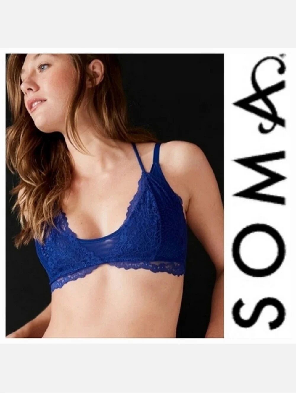 SOMA TellTale The Lover Bralette Soulful Blue Sz XS NWT